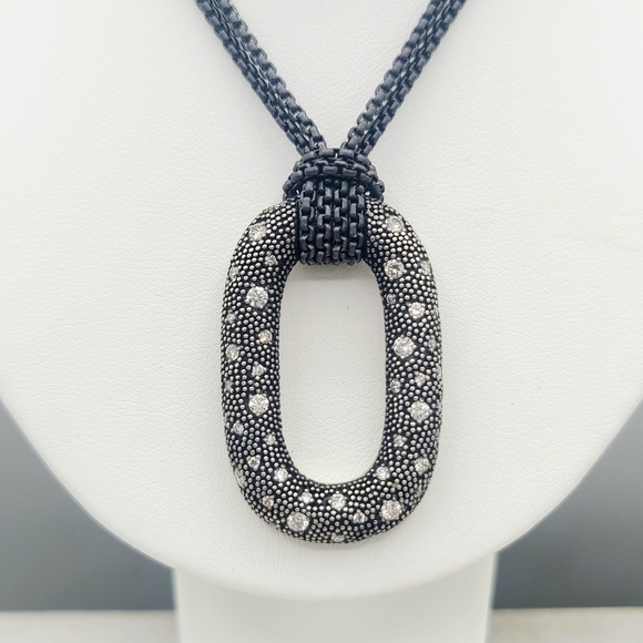 David Yurman  Midnight Melange Pendant Necklace With Diamonds - Picture 3 of 3